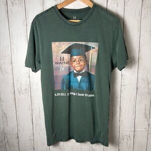Lil Wayne Tha Carter IV Album Cover Tee | Green Graphic Band T-Shirt Men’s Small